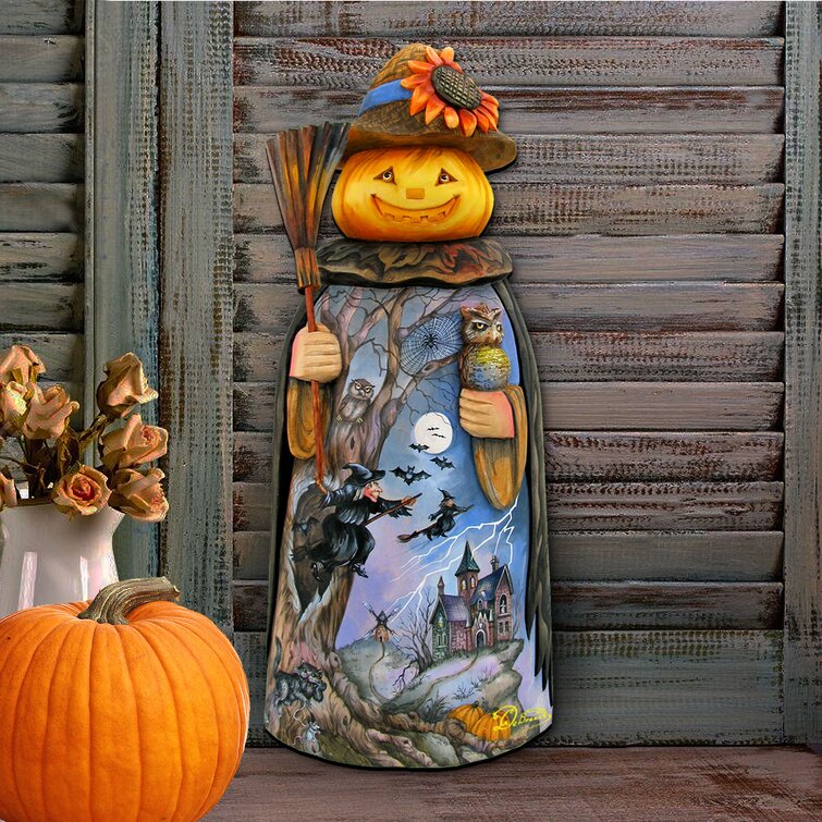 The Holiday Aisle® Halloween Scare Craw Pumpkin Head Holiday ...