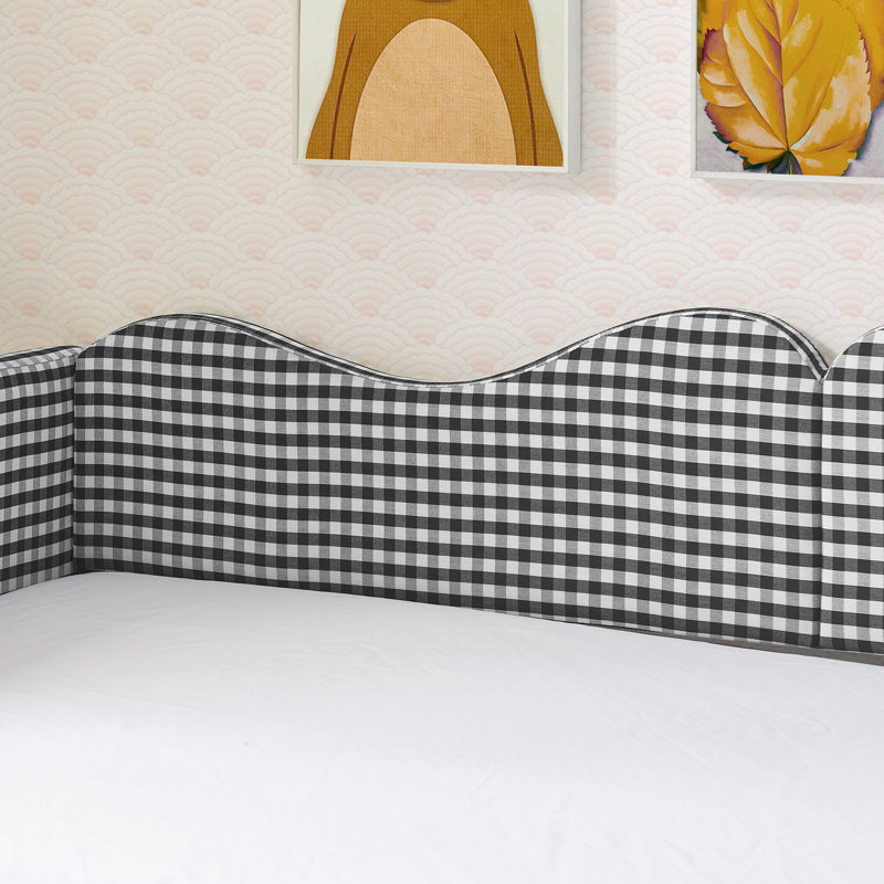 Upholstered Bed, Lit simple, Noir