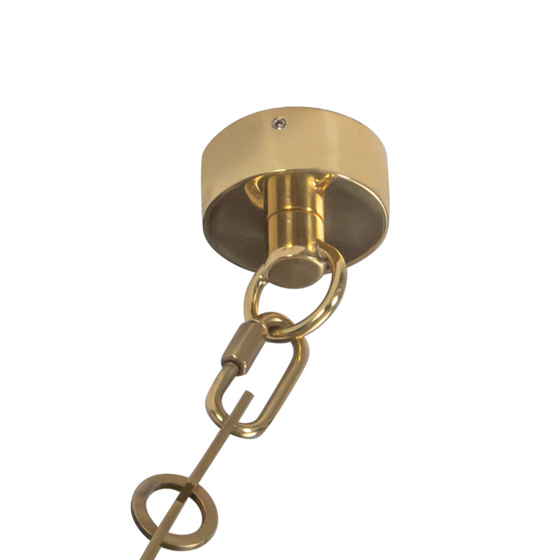 Mineral 5-Light Brass dimmable LED Chandelier, Brass, Alabaster