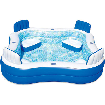 Inflatable 88-in x 88-in x 26-in Deep Pool with Cover