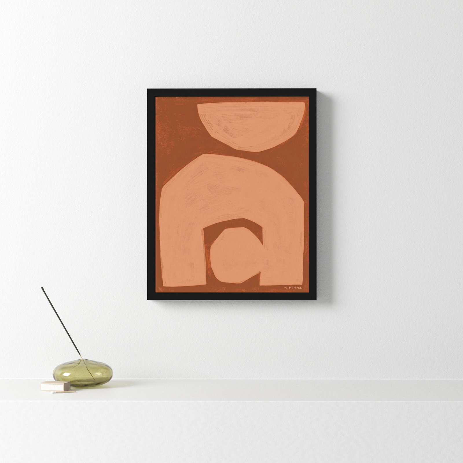 Module On Terra Cotta 2 by Michael Kempen, Black, 20'' H x 16'' W