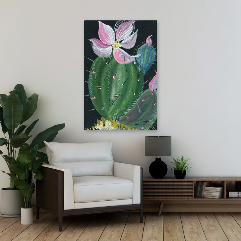 Jardin et cactus contemporain I, H 36 po x l 24 po