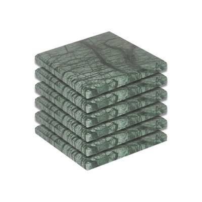 Marble Square 6 Piece Coaster Set