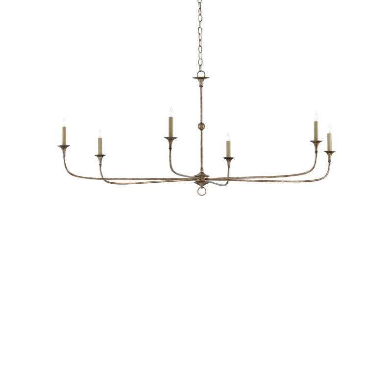 Nottaway 6 - Light Chandelier, Pyrite Bronze
