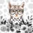 Geek cat - 32"x32" art on canvas