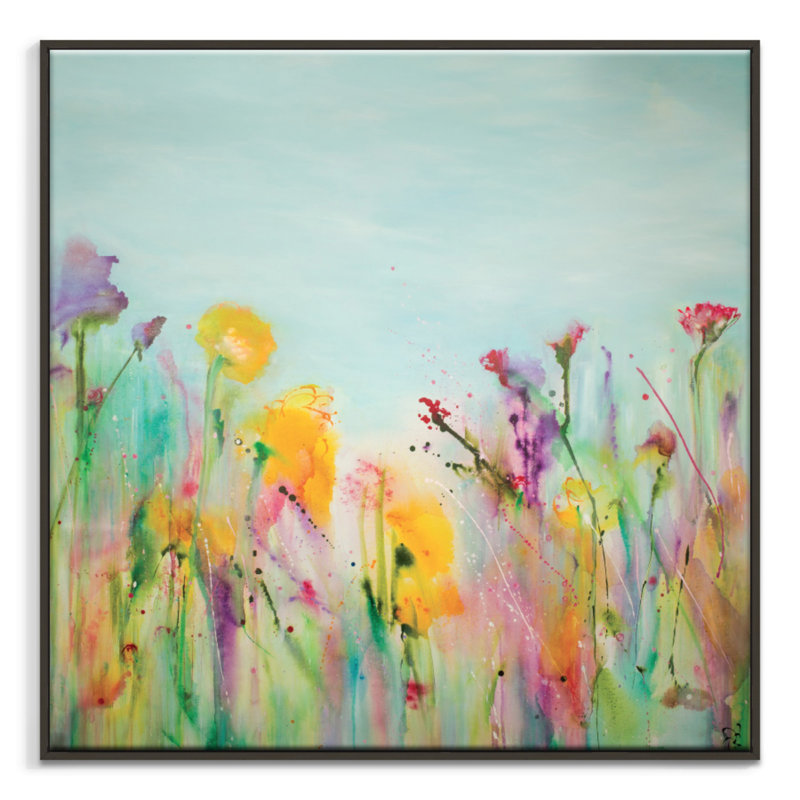 Musical Garden by Deborah Brenner - Painting on Canvas, Wrapped Canvas, 41cm H x 41cm W