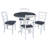 Gadmann Pedestal Extendable 5 Piece Solid Wood Dining Set-81371308-110887677