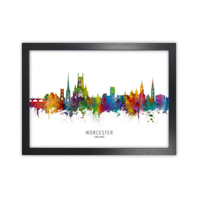 Worcester England Skyline by Michael Tompsett - Print