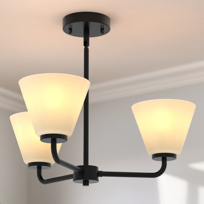 Luminaire suspendu encastré 3 lumières Aigars pour loft de couloir près du plafond, Beige