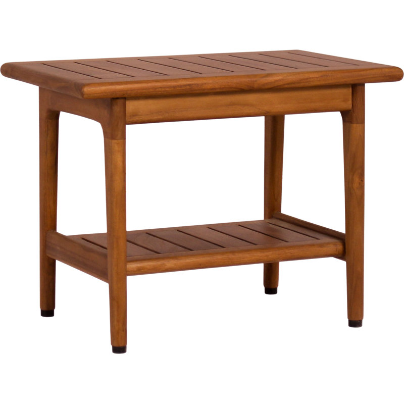Maluku 24'' W Teak Shower Bench, 18" H x 24" W x 15" D