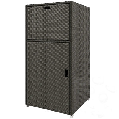 Boîte de rangement d'extérieur avec tiroir et armoire