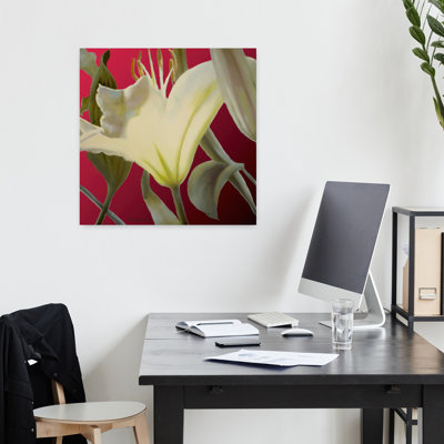 Fleur de lys rouge contemporaine