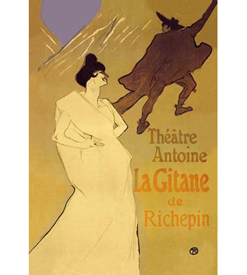 « la gitane de richepin : théâtre antoine » par toulouse lautrec rétro