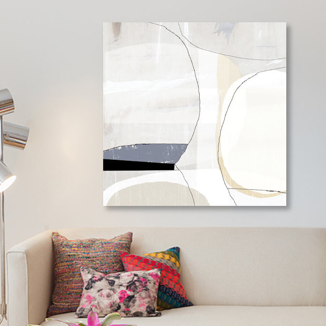 «Beuyer I» par Sisa Jasper - reproduction, H 24 po x l 24 po x P 1 po, Papier d'art encadré noir, Blanc