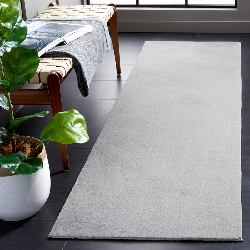 Tapis de couleur unie Raeyonna, Tapis de couloir 2 pi 3 po x 8 pi