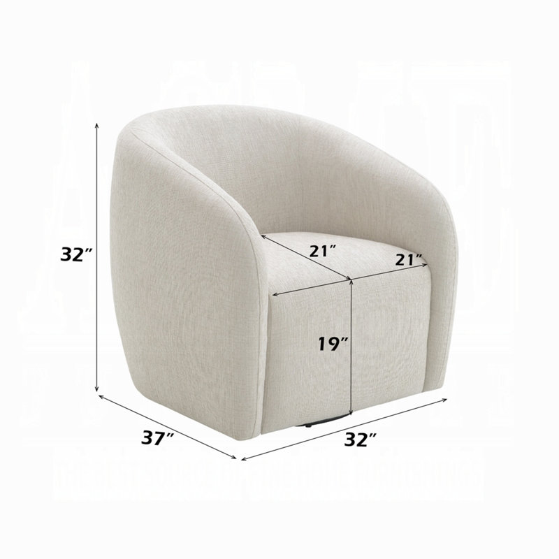 Chaise Étienne avec pivot, Beige