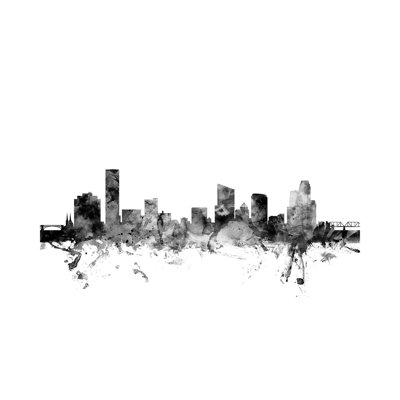 Grand Rapids, Michigan In Black & White by Michael Tompsett - Wrapped Canvas Gallery-Wrapped Canvas Giclée
