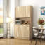Armoire de cuisine 70,87 po de hauteur, avec 6 portes, 1 tablette ouverte et 1 tiroir pour la chambre à coucher, chêne rustique-238690675