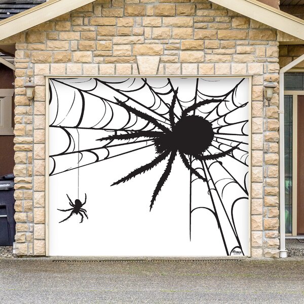 The Holiday Aisle® Spiders Halloween Garage Door Mural & Reviews ...