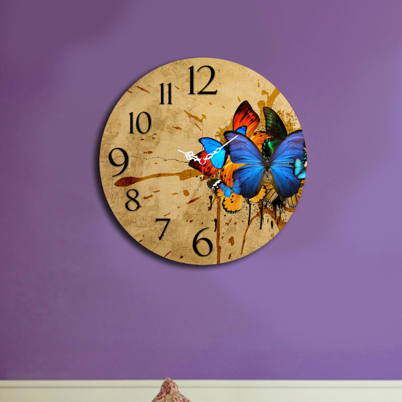 Elegant Decorative Wall Clock, 15.7 in Diameter | 100% MDF with 0.2 in Thickness | Stylish Home Decor for Living Room, Office & Bedroom | Modern Design, Perfect for Timely Elegance & Functionality