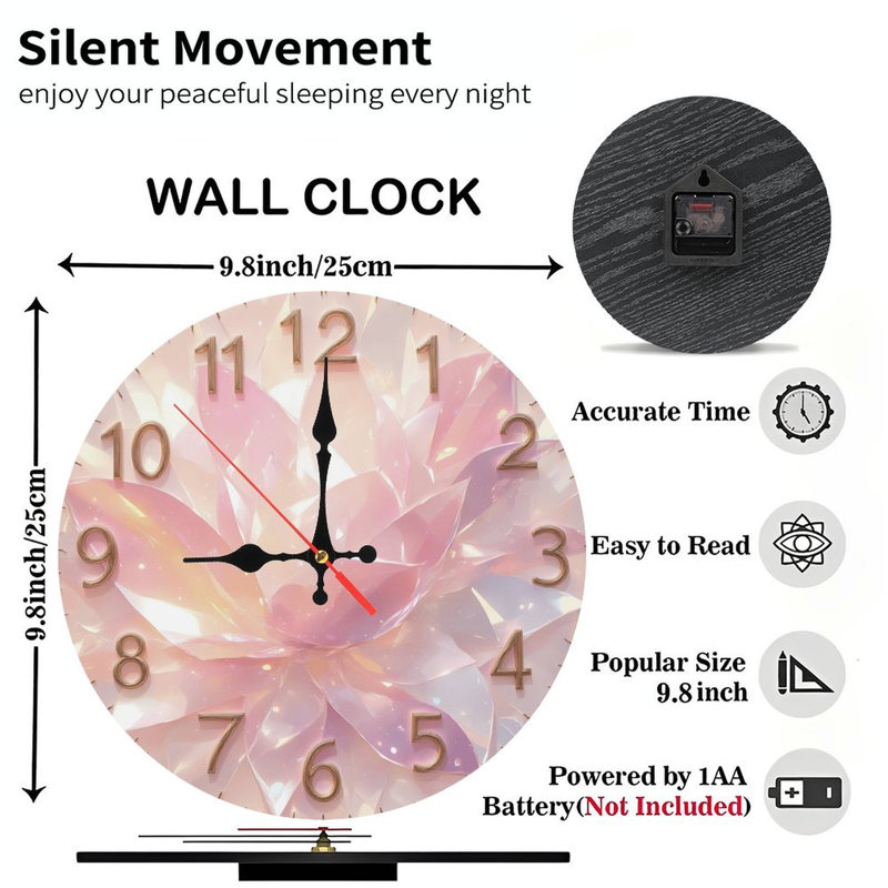 Horloge de lotus iridescente
