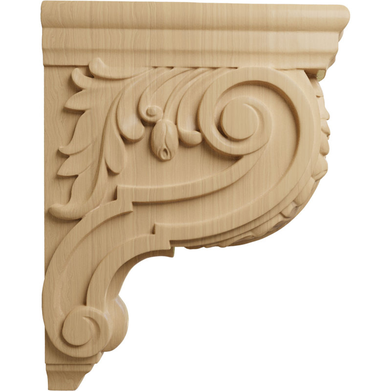 Corbeau Hudson Acanthus, H 10 po x l 3 po x P 7,75 po, Cerisier