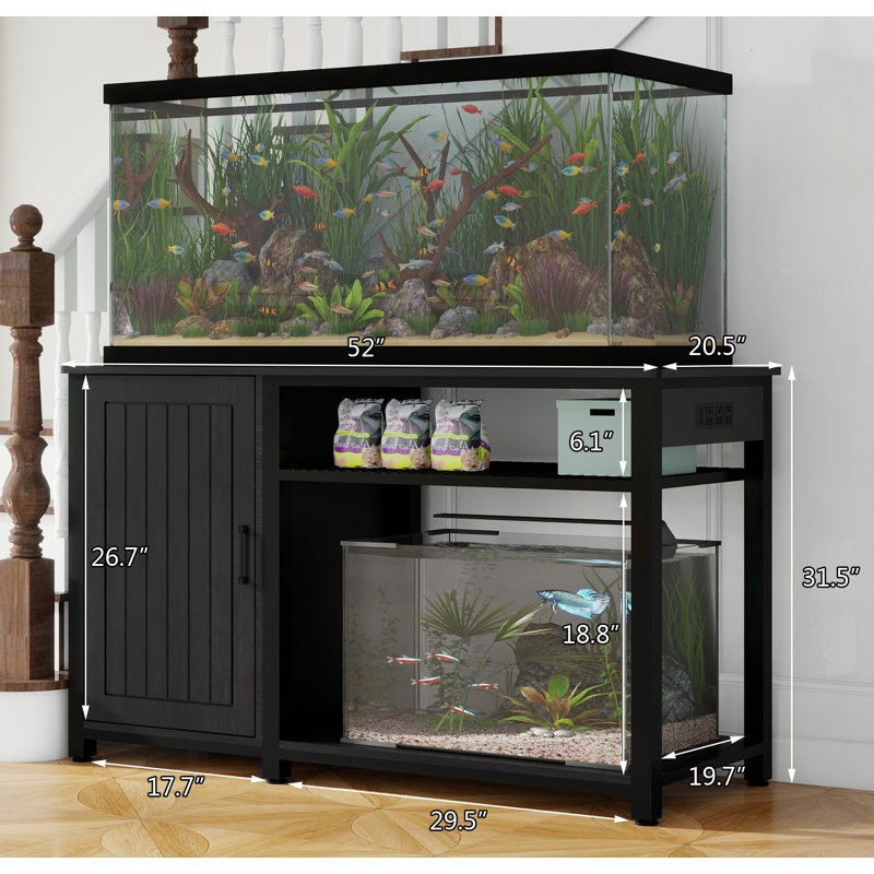 Support d'aquarium 55-75 gallons avec armoire de rangement