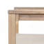 Tabouret de bar d'extérieur en bois au fini blanc clair avec coussin beige, ensemble de 2-973075205