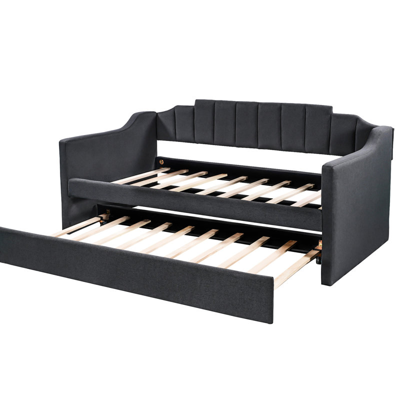 Upholstered Twin Daybed With Trundle