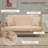 HOMCOM 48" 2-Seater Couch  Small Spaces,  Loveseat Sofa  ,  Furniture, Upholstered Small Couch With Throw Pillow And Wood Legs,