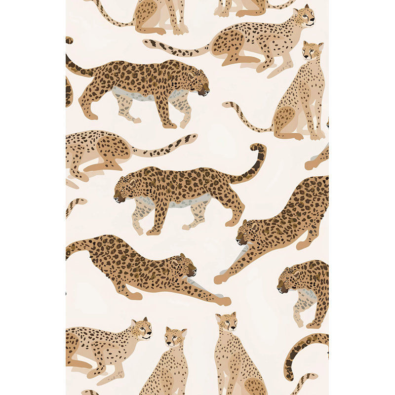 Tapis décoratif moderne à motif léopard beige, Tapis de couloir 3 pi 3,37 po x 6 pi 6,74 po
