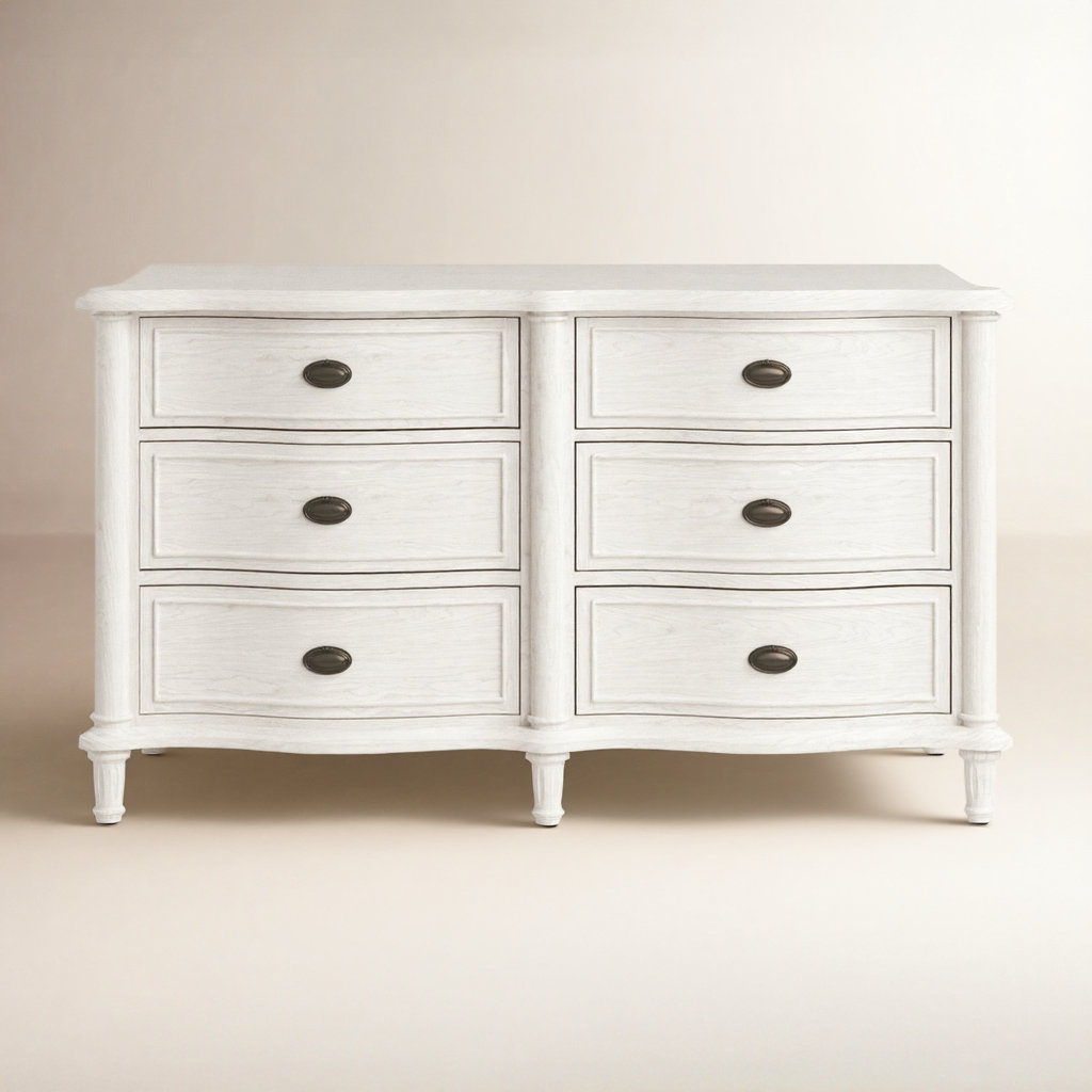 Watson 64" Oak Dresser, Cream