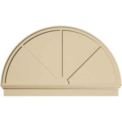 Half Round Signature Urethane Pediment, Primed Tan