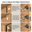 Meuble d'appoint de 80 cm avec rangement, buffet cannelé et tablettes ajustables-1457323262