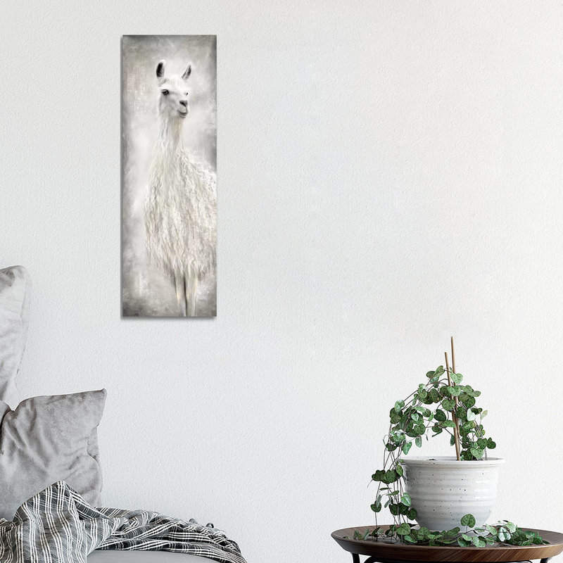 Lulu The Llama by Marla Rae - Wrapped Canvas Panoramic Gallery-Wrapped Canvas Giclée, 30.48 cm H x 91.44 cm W x 1.91 cm D