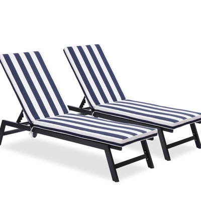 2Pcs Lounge Chair Back Cushions, , Breathable & Protected, Removable Zipper Cover For Easy Cleaning, Resilient Sponge Padding, Adjustable Straps A Relaxing Seat Outdoor Pad Replacement - Strong