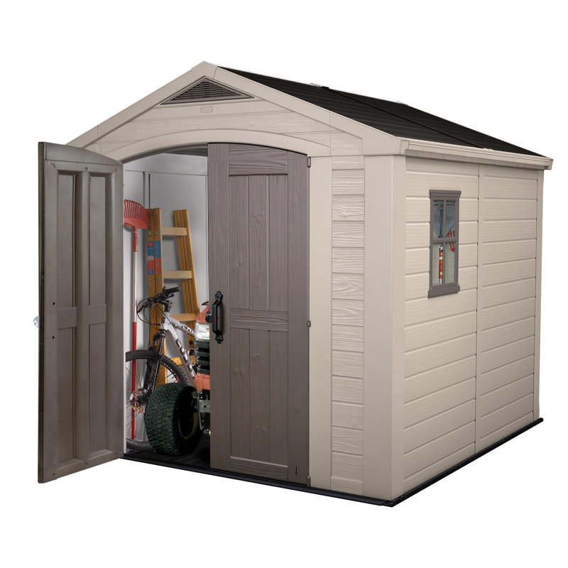 Keter Factor 8 ft. W x 8 ft. D Apex Outdoor Garden Shed