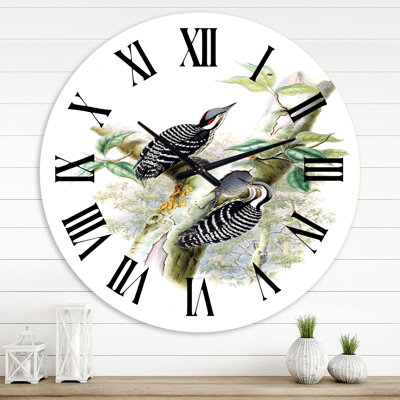 Vintage Birds In The Wild V - Horloge murale traditionnelle