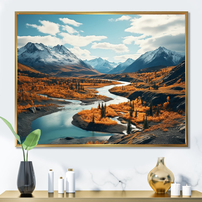 Canada Canada Wilderness II sur impression sur toile, Cadre flottant doré, H 12 po x l 20 po x P 1 po