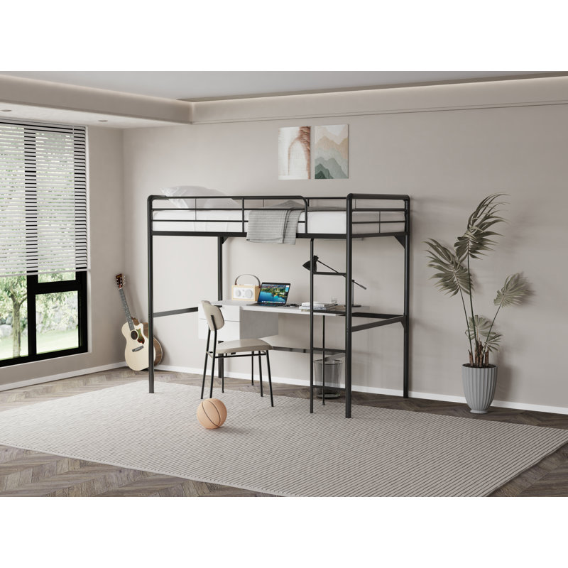 Lit mezzanine haut Daury, Lit simple