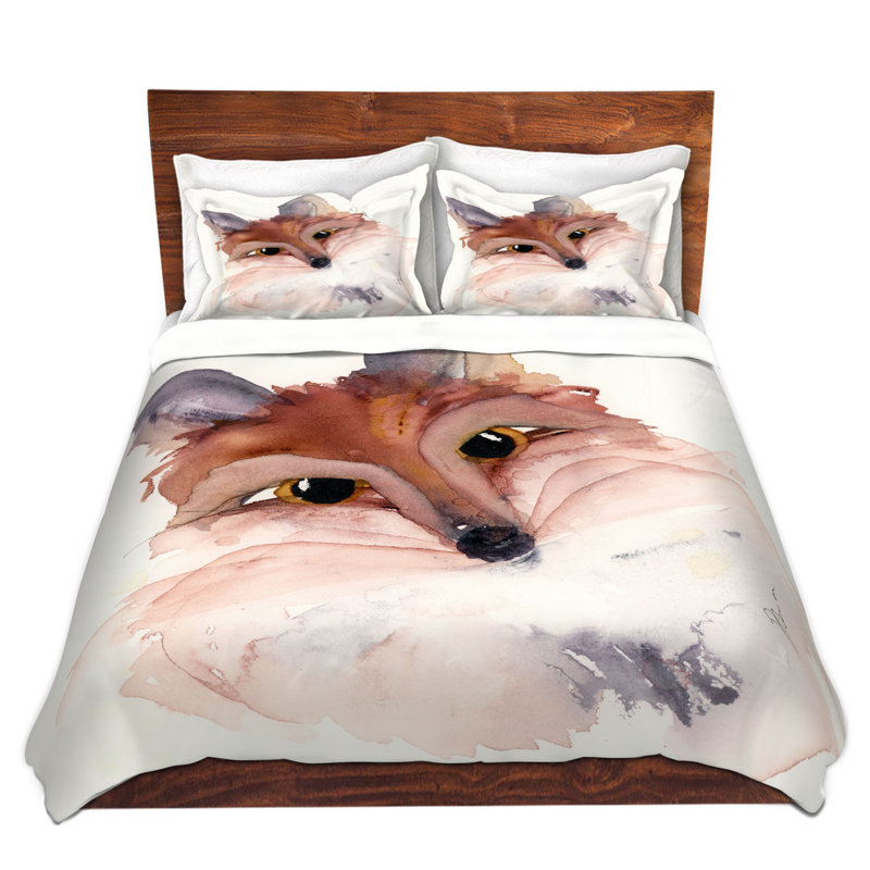 Ensembles de housse de couette pour grand lit DiaNoche en microfibre par Dawn Derman - Sweet Fox