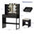 Lighted Vanity Table Set - 10pcs 3-Color Dimmable Bulbs, 2 Drawers-1048818498