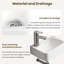 Lavabo vasque de salle de bain 14 "avec robinet, ensemble de drain