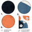 Bleu et orange motif minimaliste bohème 1 - art mural minimaliste en métal-2011161110