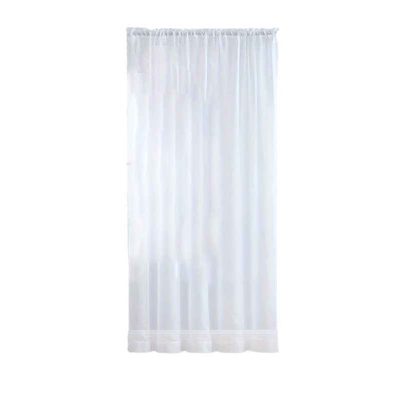Rideaux de couleur unie Rideaux de gaze Rideaux semi-ombrés Rideaux en polyester Rideaux décoratifs à travers les tringles