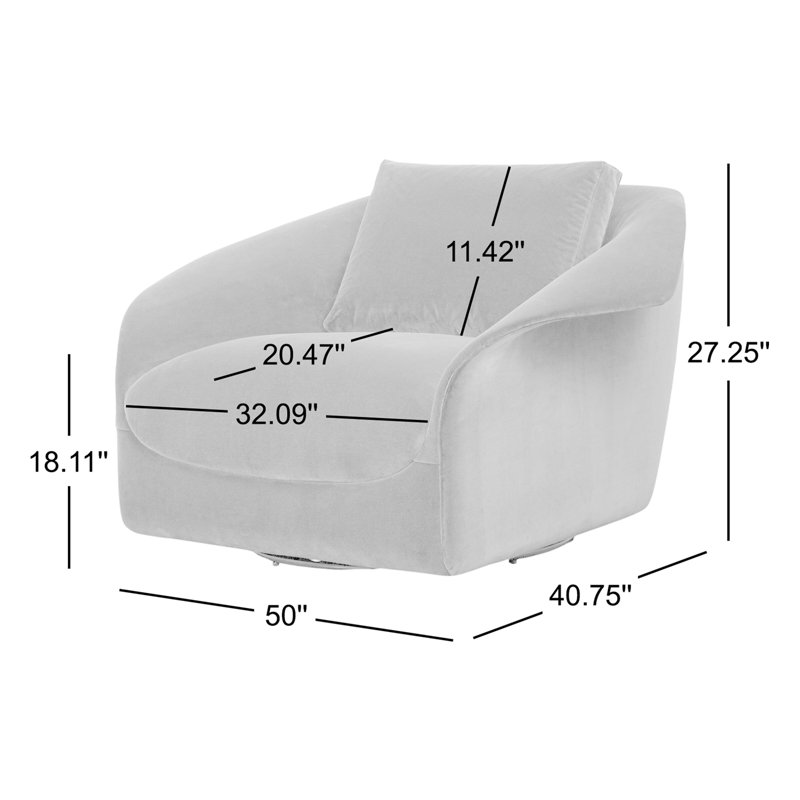 Ezra Swivel Armchair, Yuma Dove