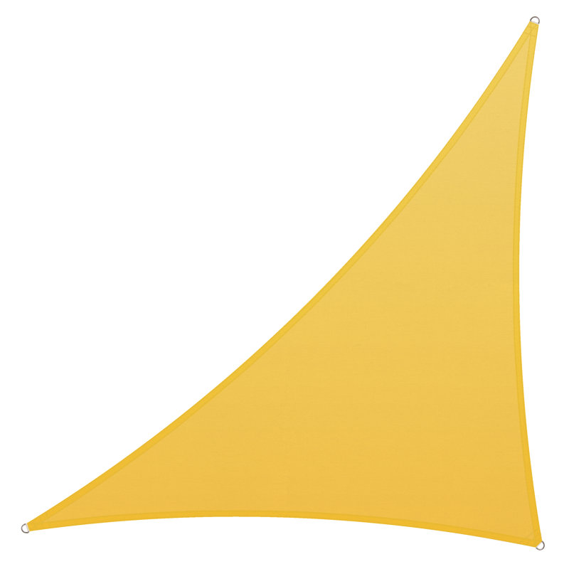 Toile d'ombrage triangulaire imperméable personnalisable ColorTree - durable et résistante aux rayons UV, Jaune