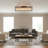Flush Mount Ceiling Fixture Hand-Woven Rattan Farmhouse Style-860403990