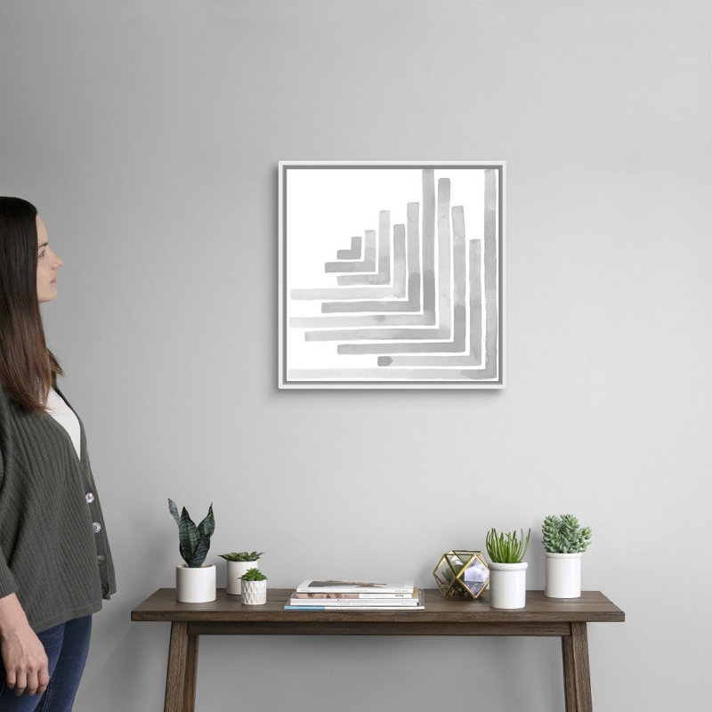 «Mute Eccentricities VI» par Grace Popp - reproduction d'art, H 22 po x l 22 po x P 1,75 po, Toile blanche encadrée