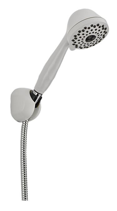 Universal Showering Components Massage/Jet Handheld Shower Head, White